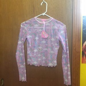 NWT Sugar Thrillz Magical Girl Mesh Top